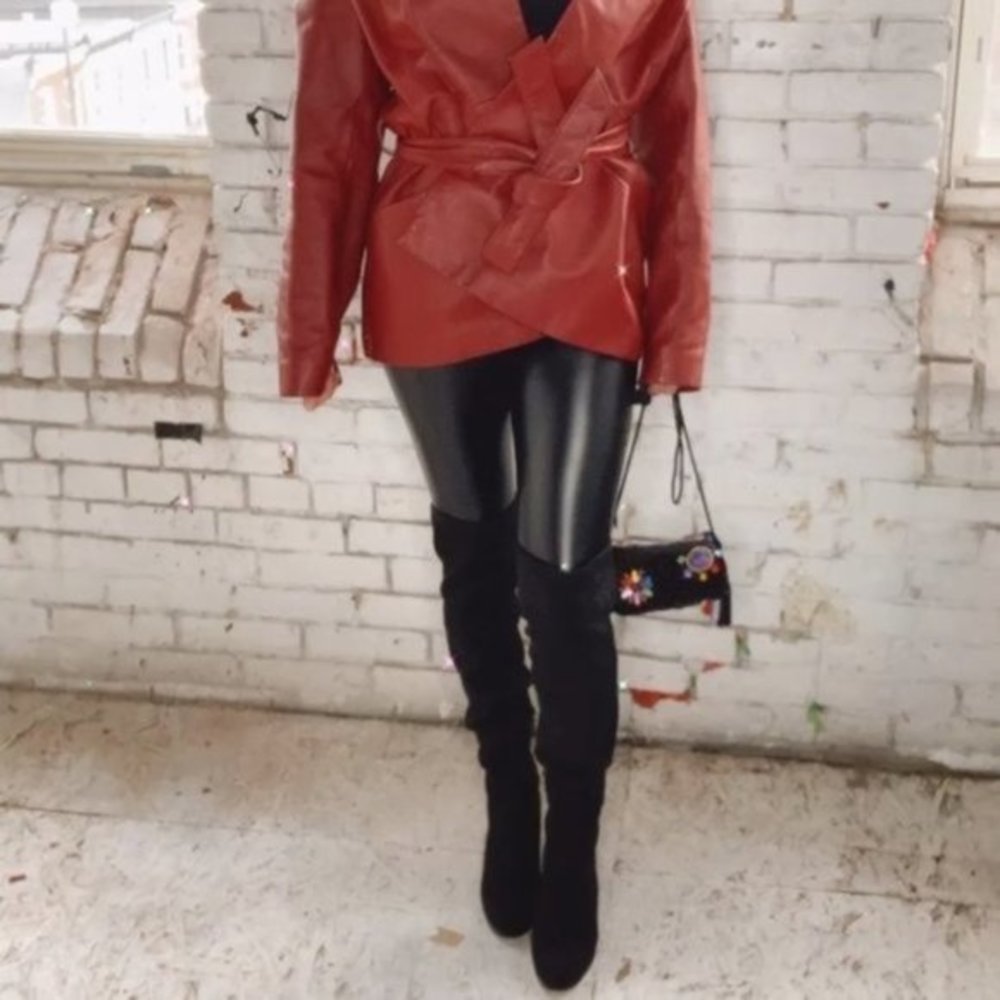 NEW High waisted vegan leather leggings